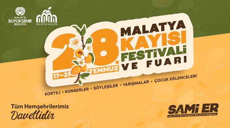 28. Malatya Kayısı Festivali ve Fuarı Start Alıyor